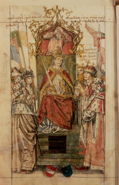 III. Frigyes választófejedelemekkel körülvéve (tintával a papíron) alkotó: German School